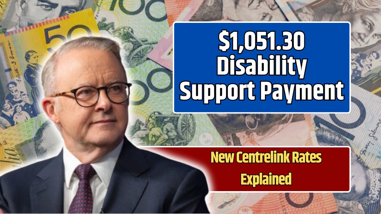 $1,051.30 Disability Support Payment
