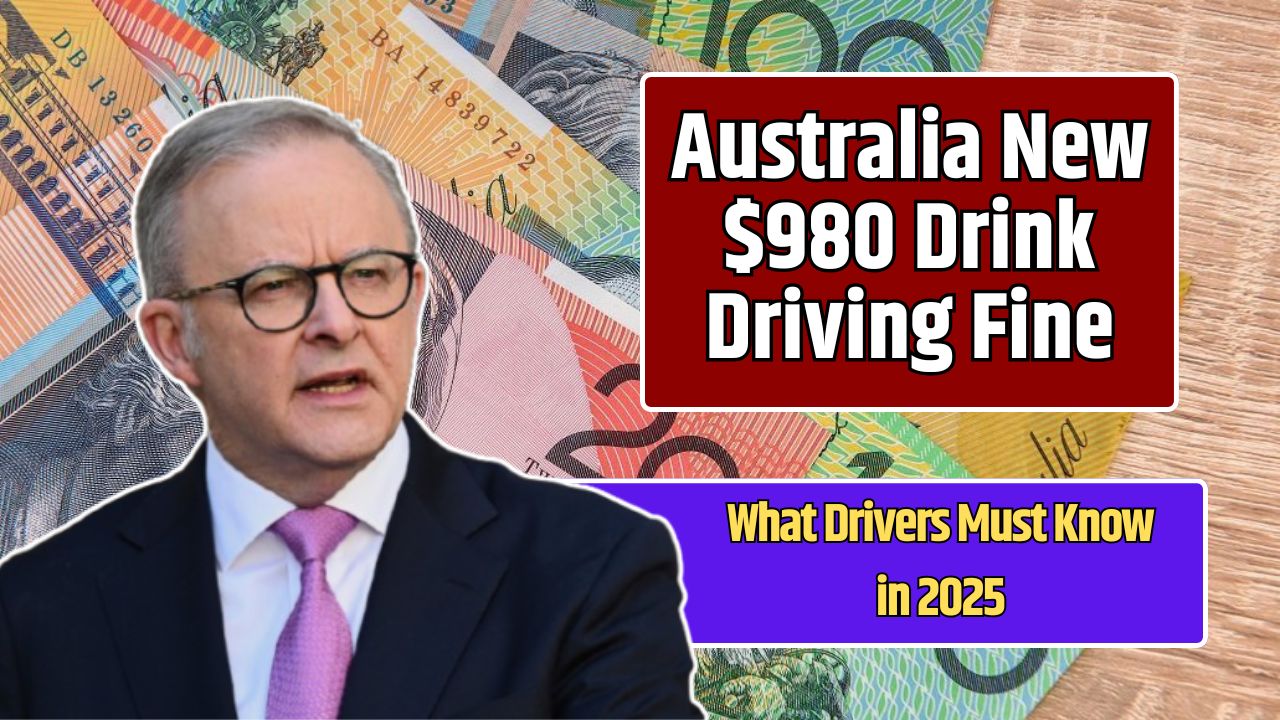 Australia New $980 Drink Driving Fine