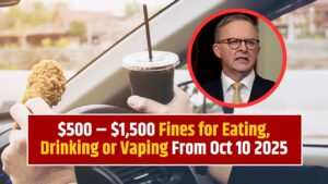 $500 – $1,500 Fines for Eating, Drinking or Vaping From Oct 10 2025