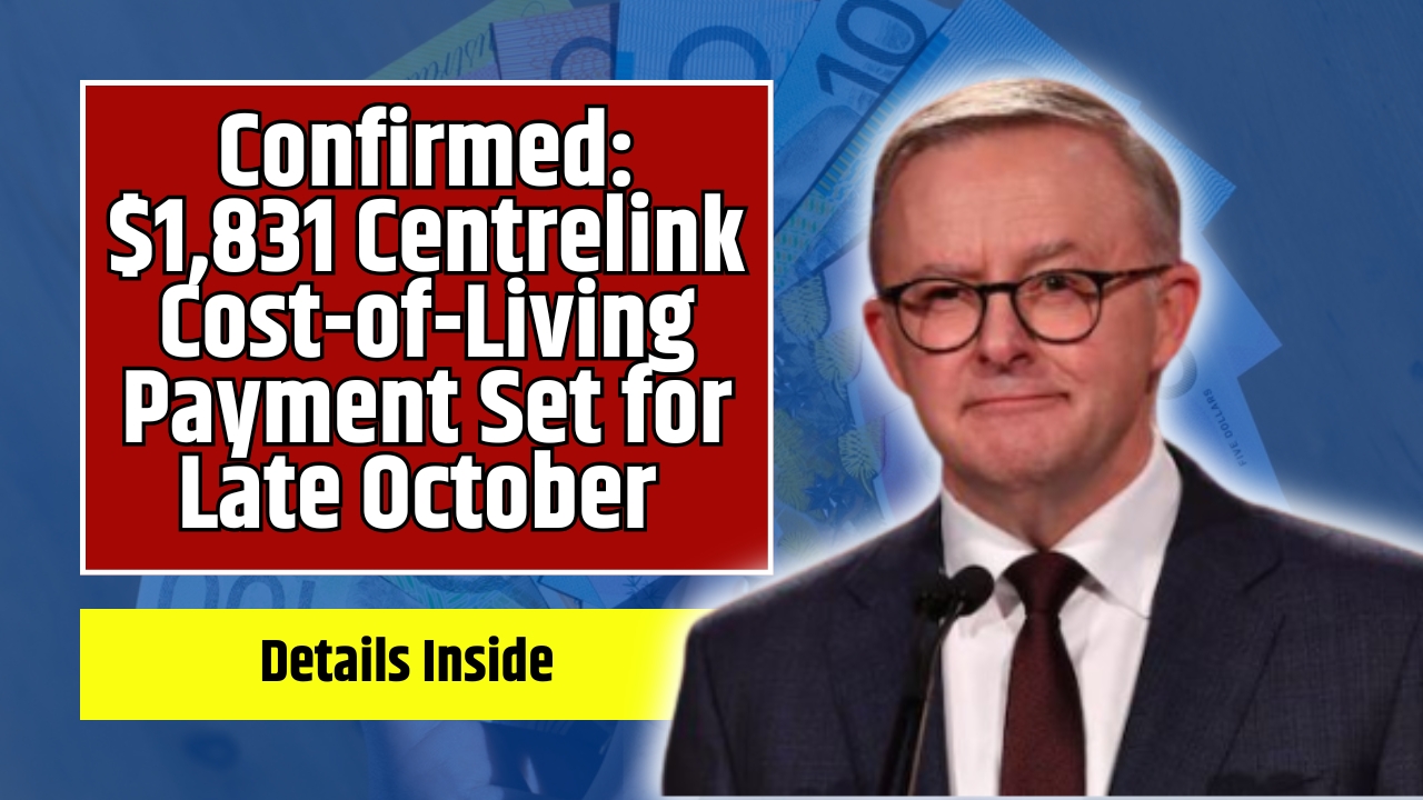 Confirmed: $1,831 Centrelink Cost-of-Living Payment Set for Late October