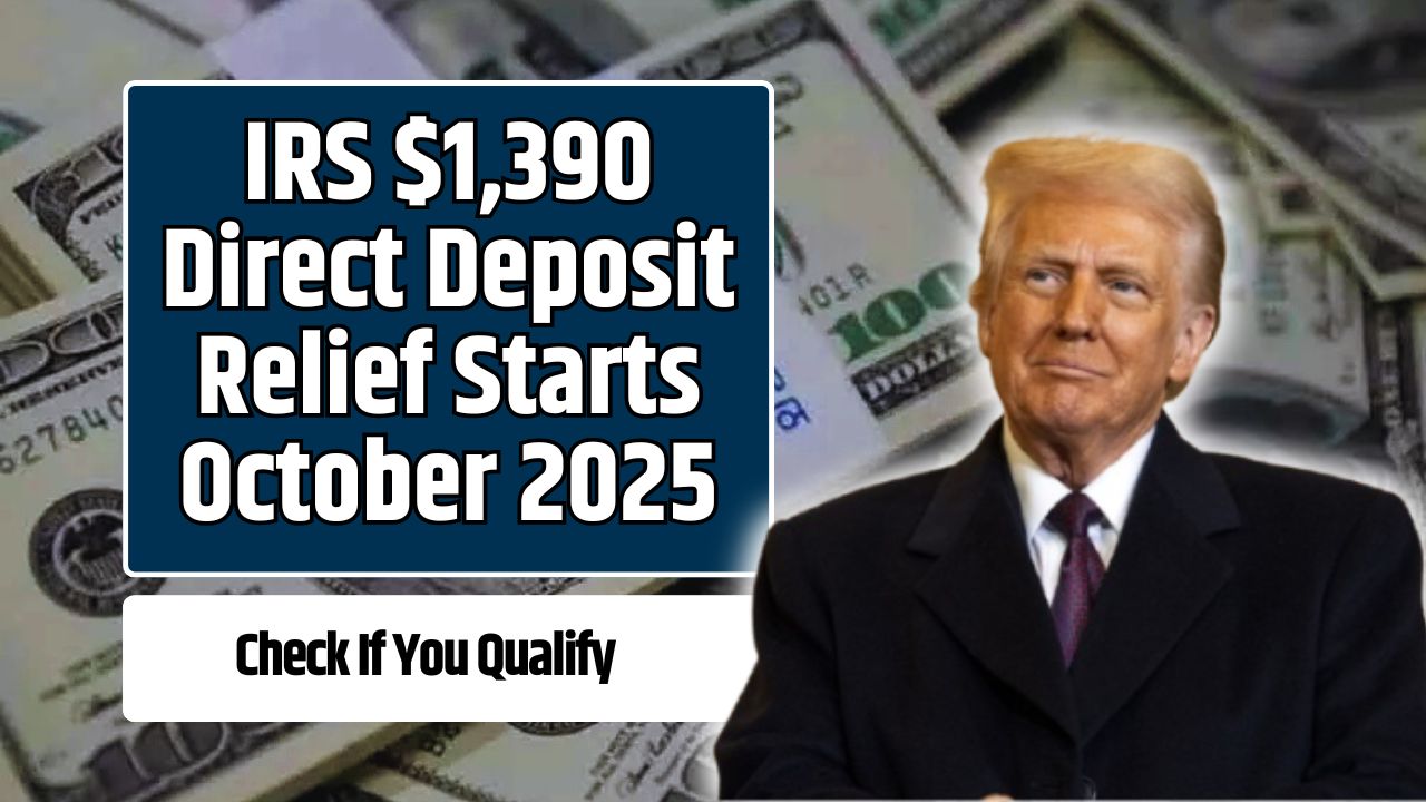 IRS $1,390 Direct Deposit Relief Starts October 2025